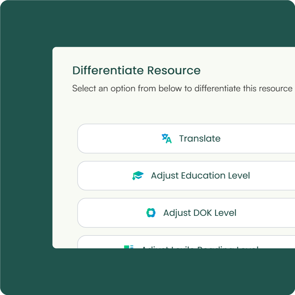 Planning for differentiated classrooms