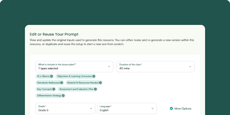 Feature 4: Monsha for Lesson Planning