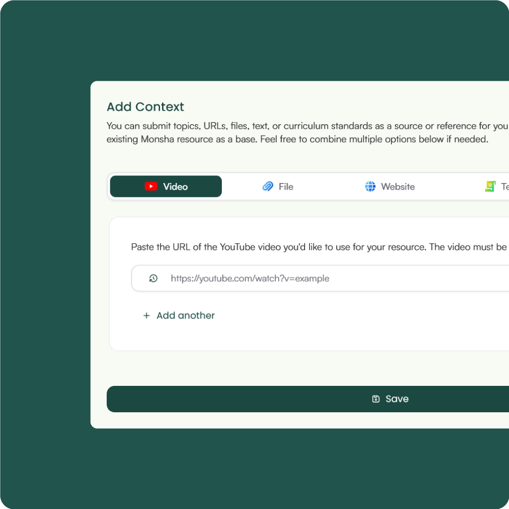 Value 2: Monsha for Creating Teaching Resources