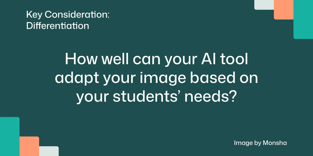 Consider if your AI tool can help you with differentiated image outputs