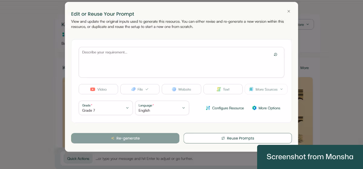 With Monsha, you can reuse your prompt to generate more AI images