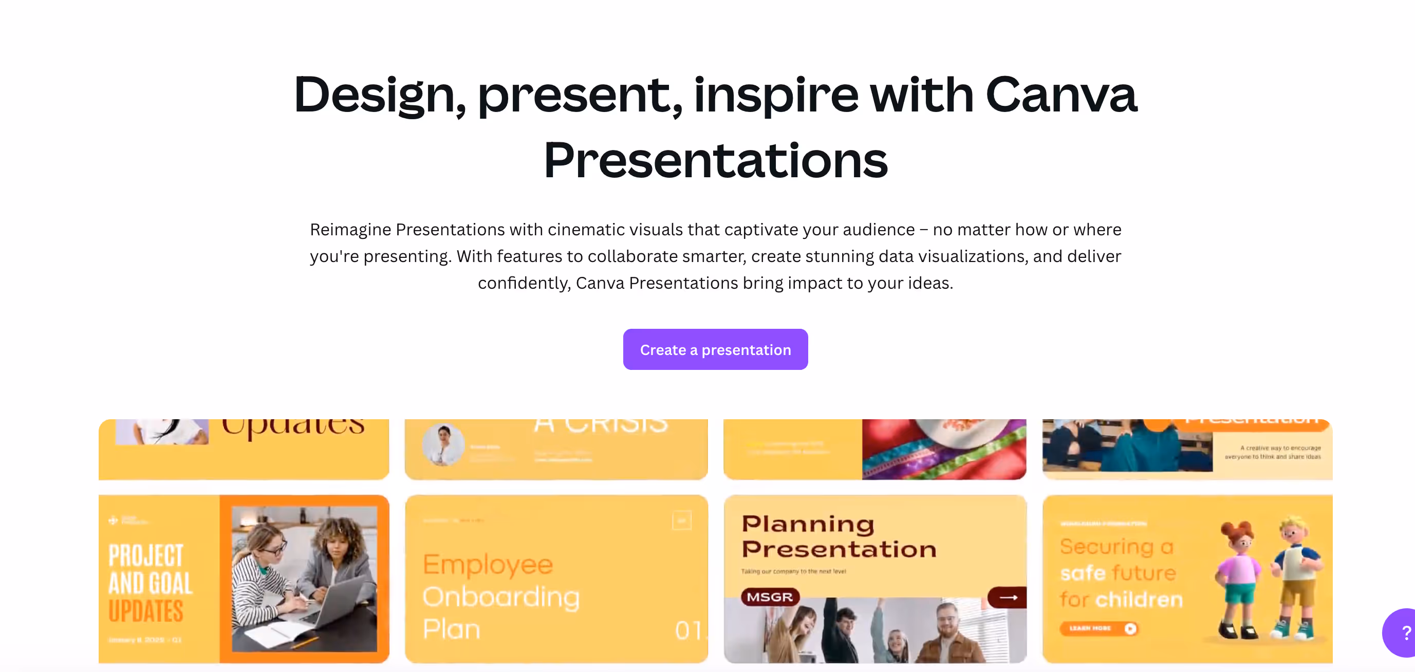 Homepage snippet of Canva Magic Design for readers to see