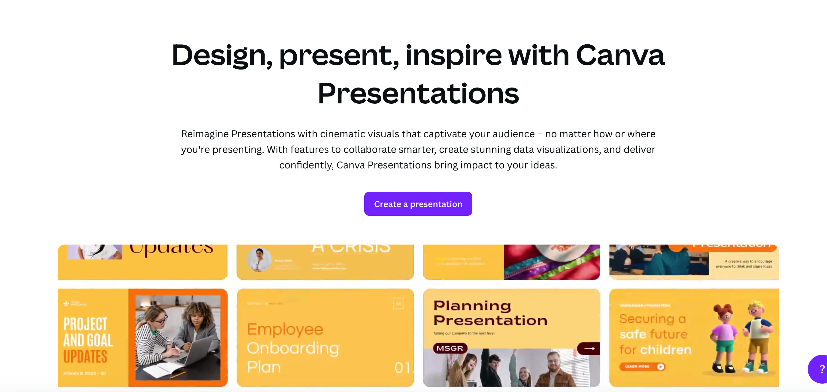 Homepage snippet of Canva Magic Design for readers to see