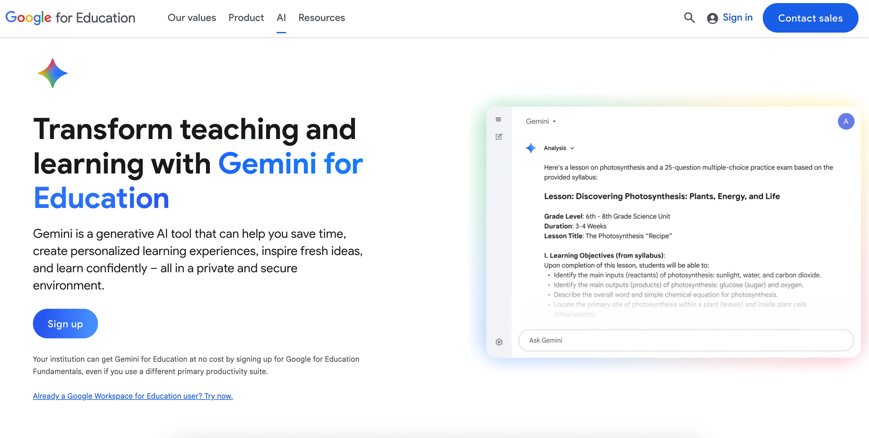 gemini for education