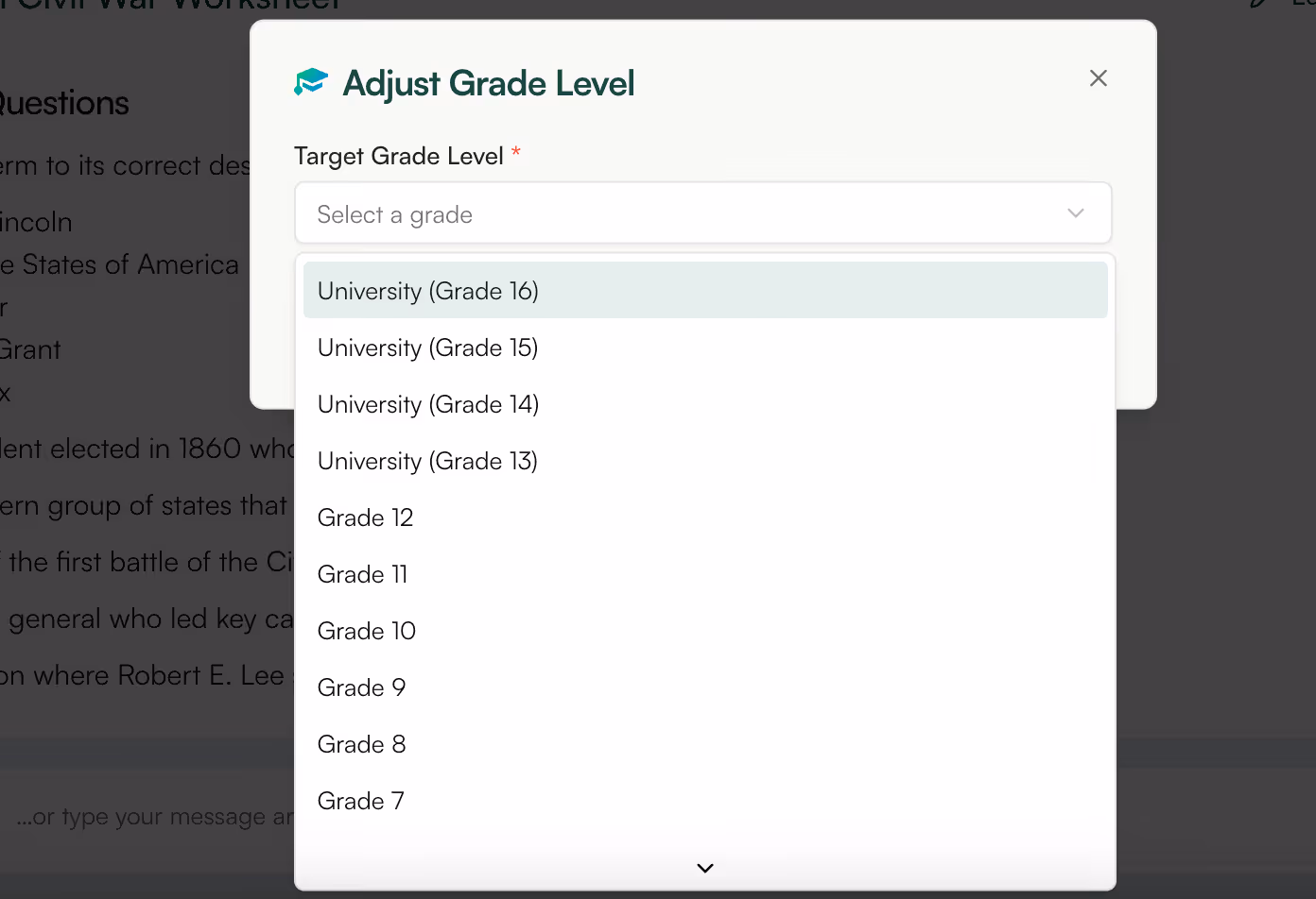 differentiate worksheets based on grade level