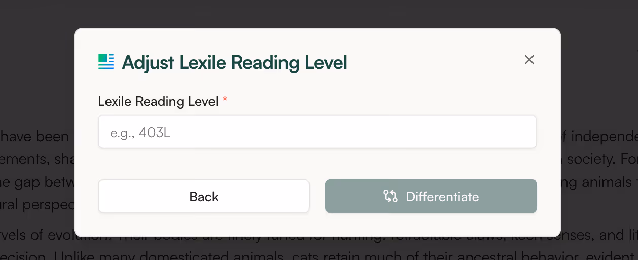 22. Adjust reading complexity using Lexile levels