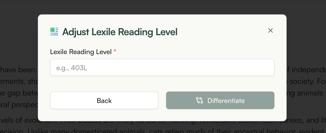 22. Adjust reading complexity using Lexile levels