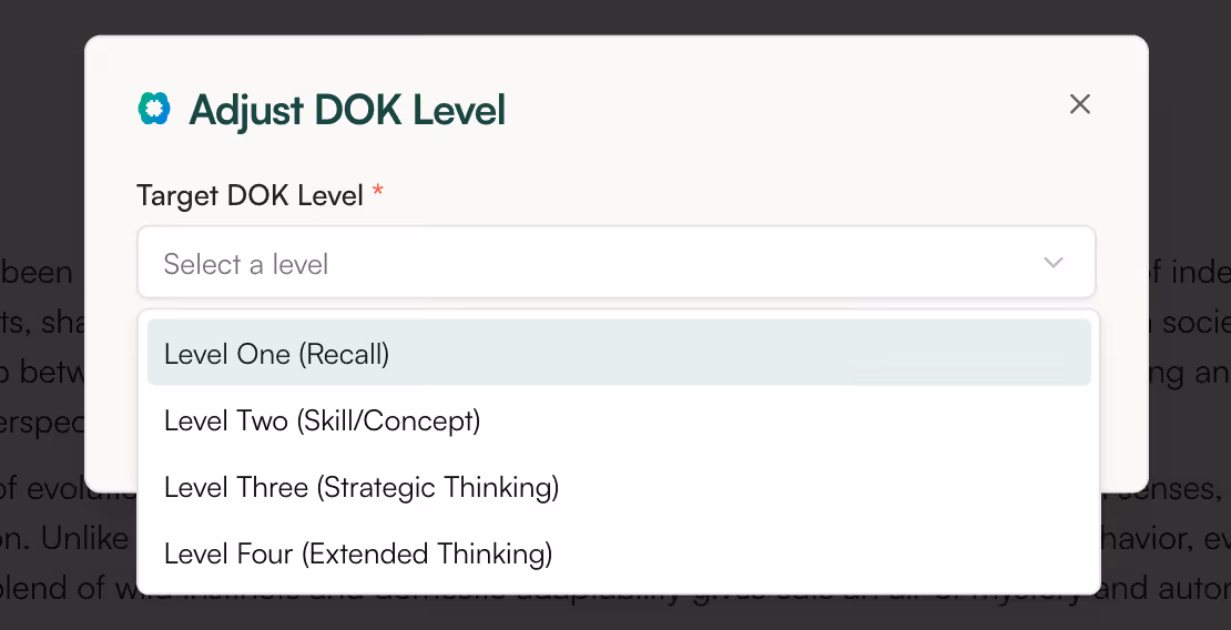 23. Differentiate tasks using Depth of Knowledge (DOK)