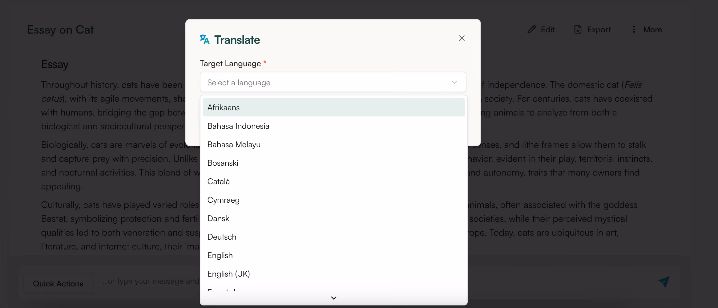 21. Differentiate the same content by language