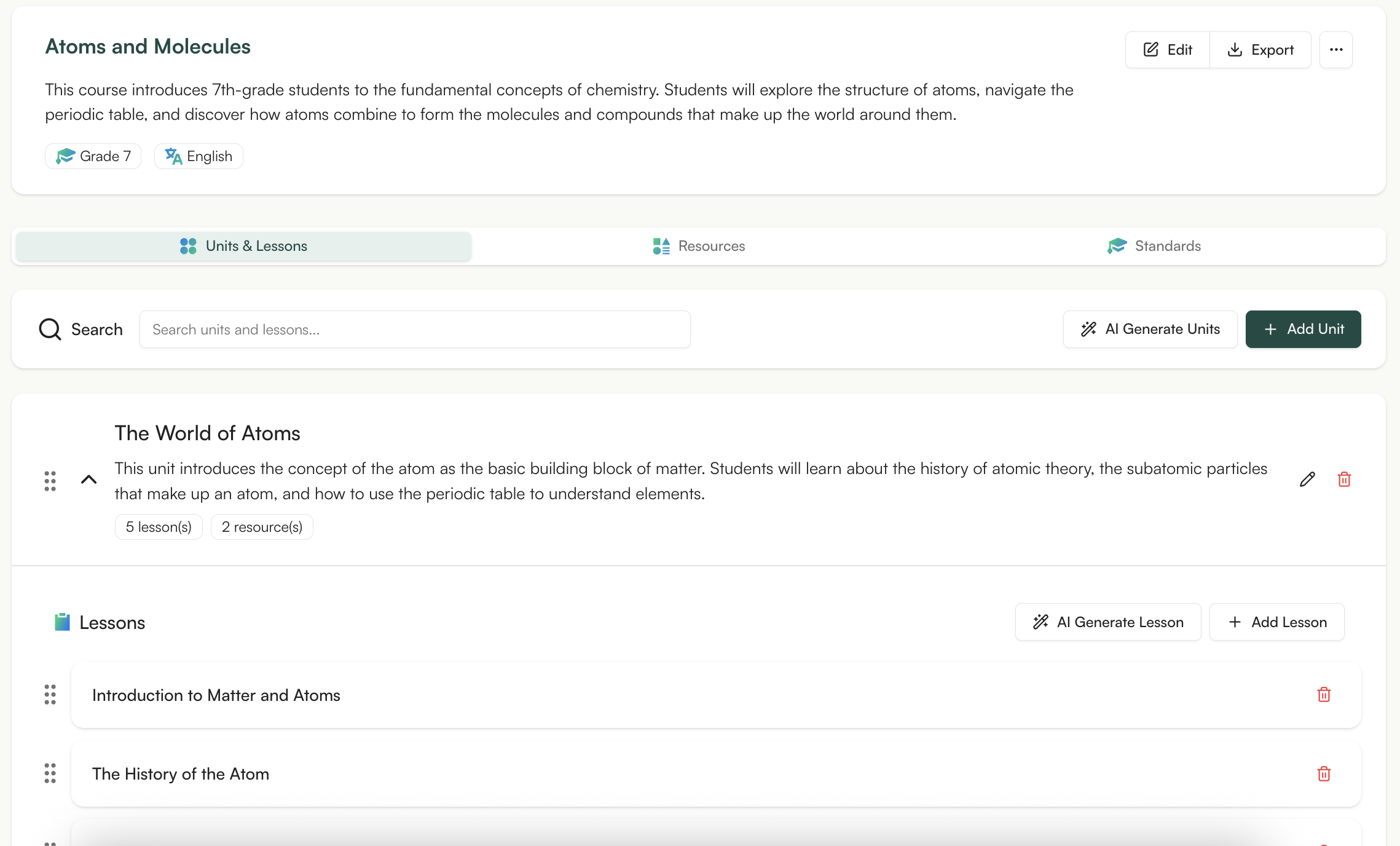 2. Build unit plans that connect multiple lessons