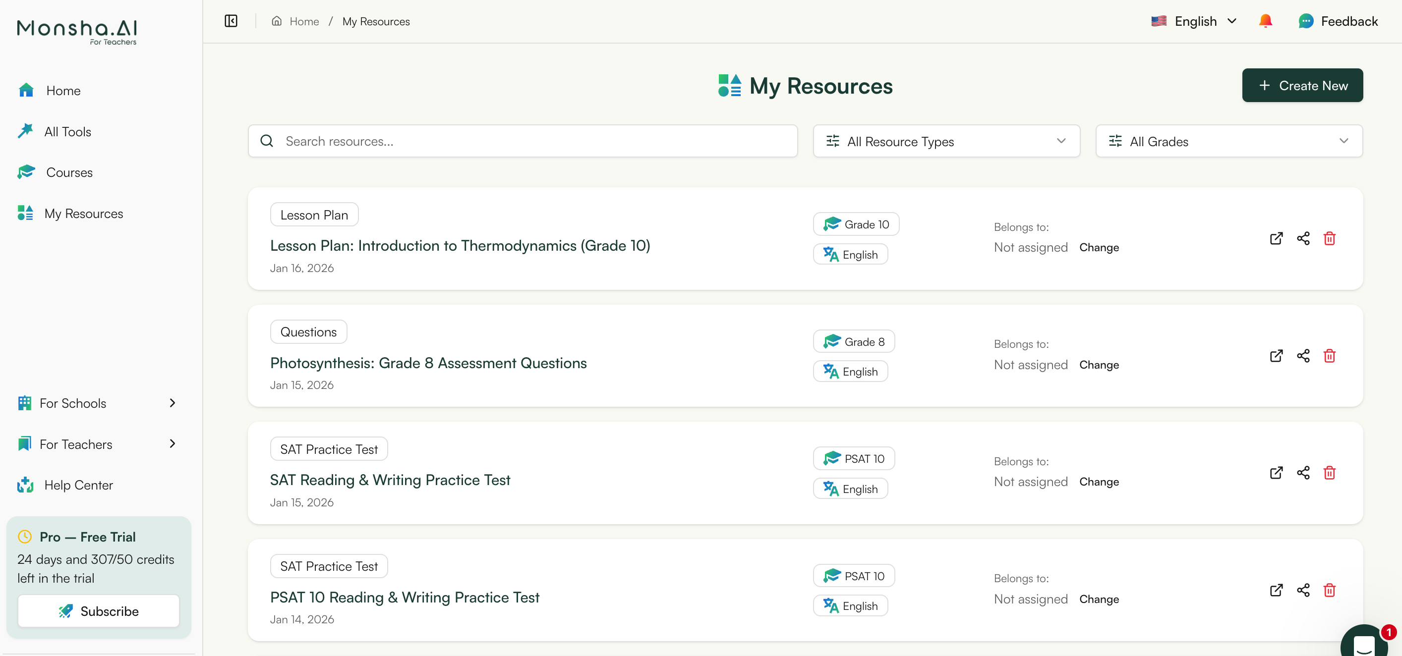 Create lesson plan from YouTube video using Monsha