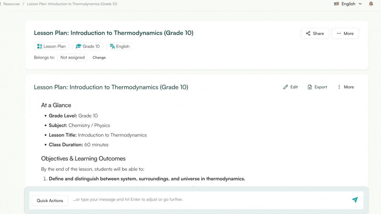 Create lesson plan from YouTube video using Monsha