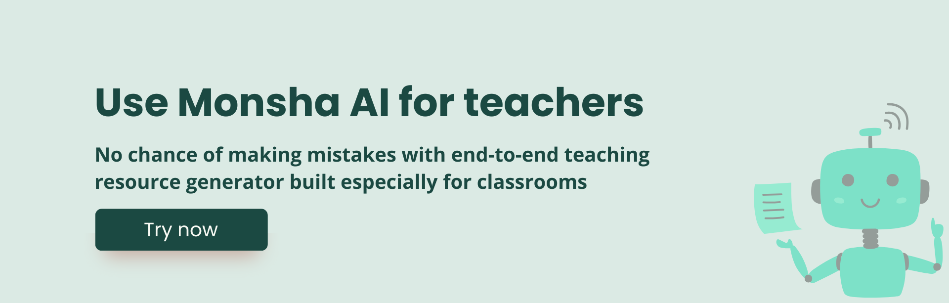 try monsha AI tool for teachers