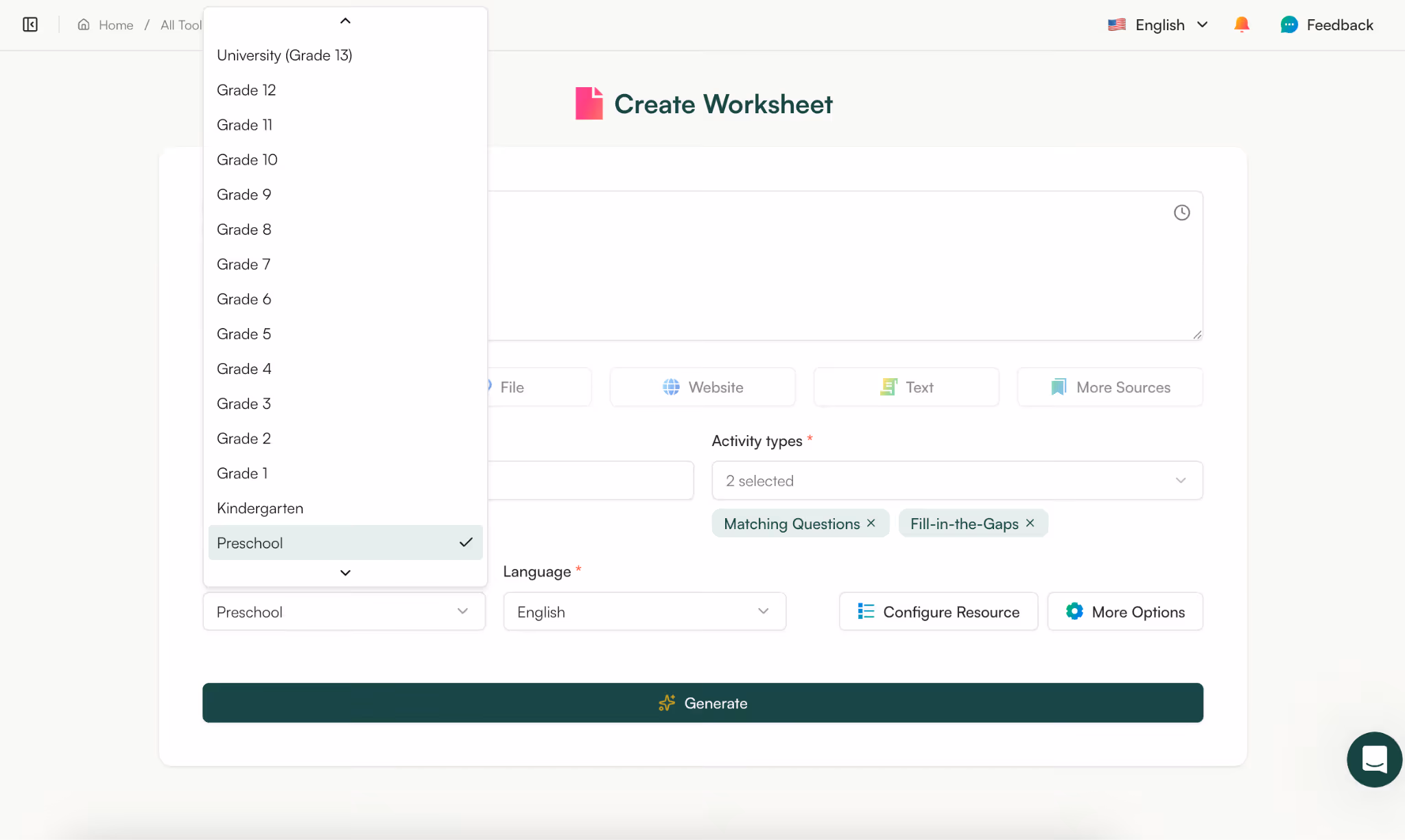 create phonics worksheet with Monsha