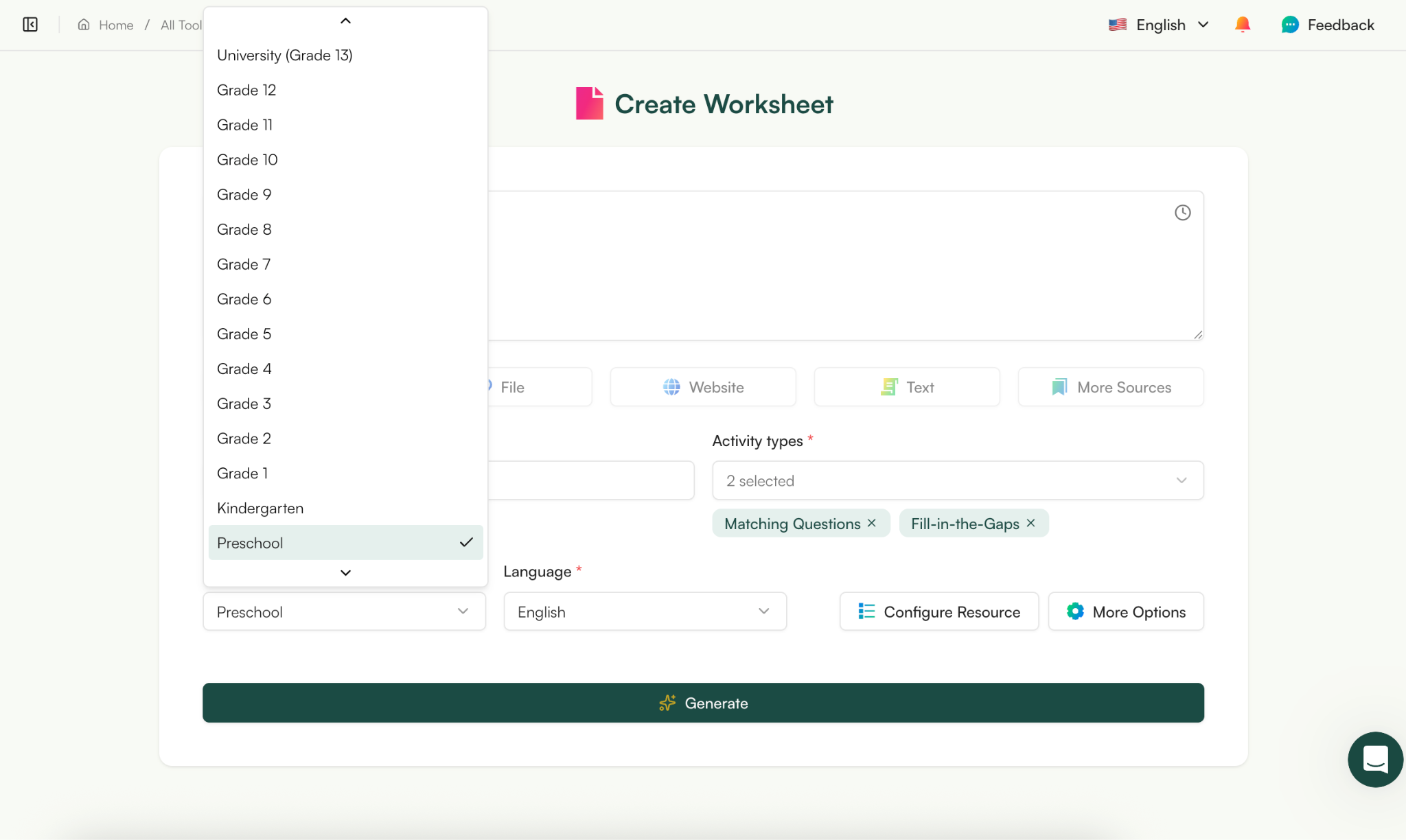 create phonics worksheet with Monsha