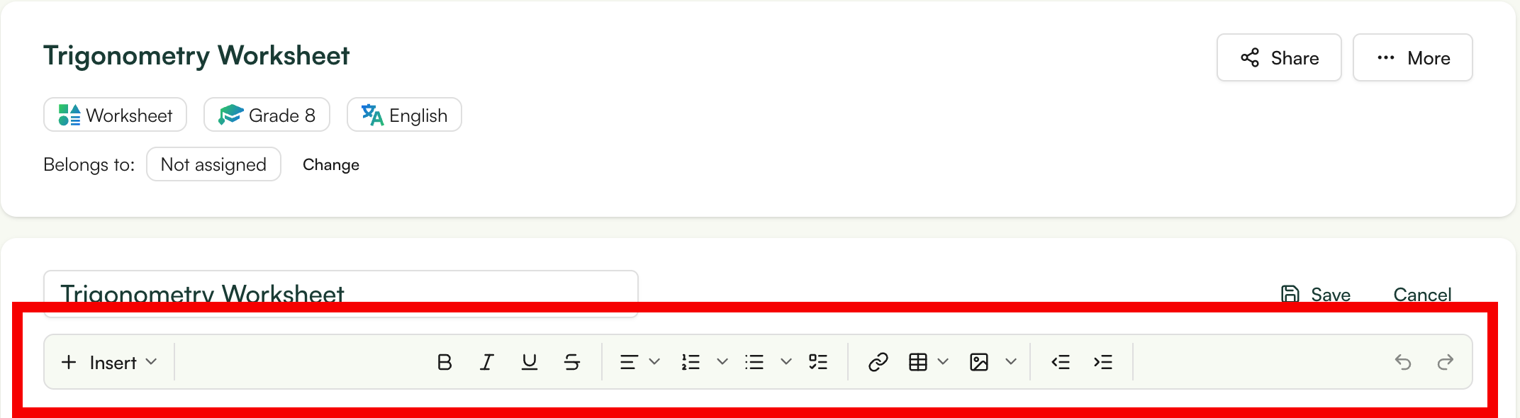 generate math worksheet with monsha