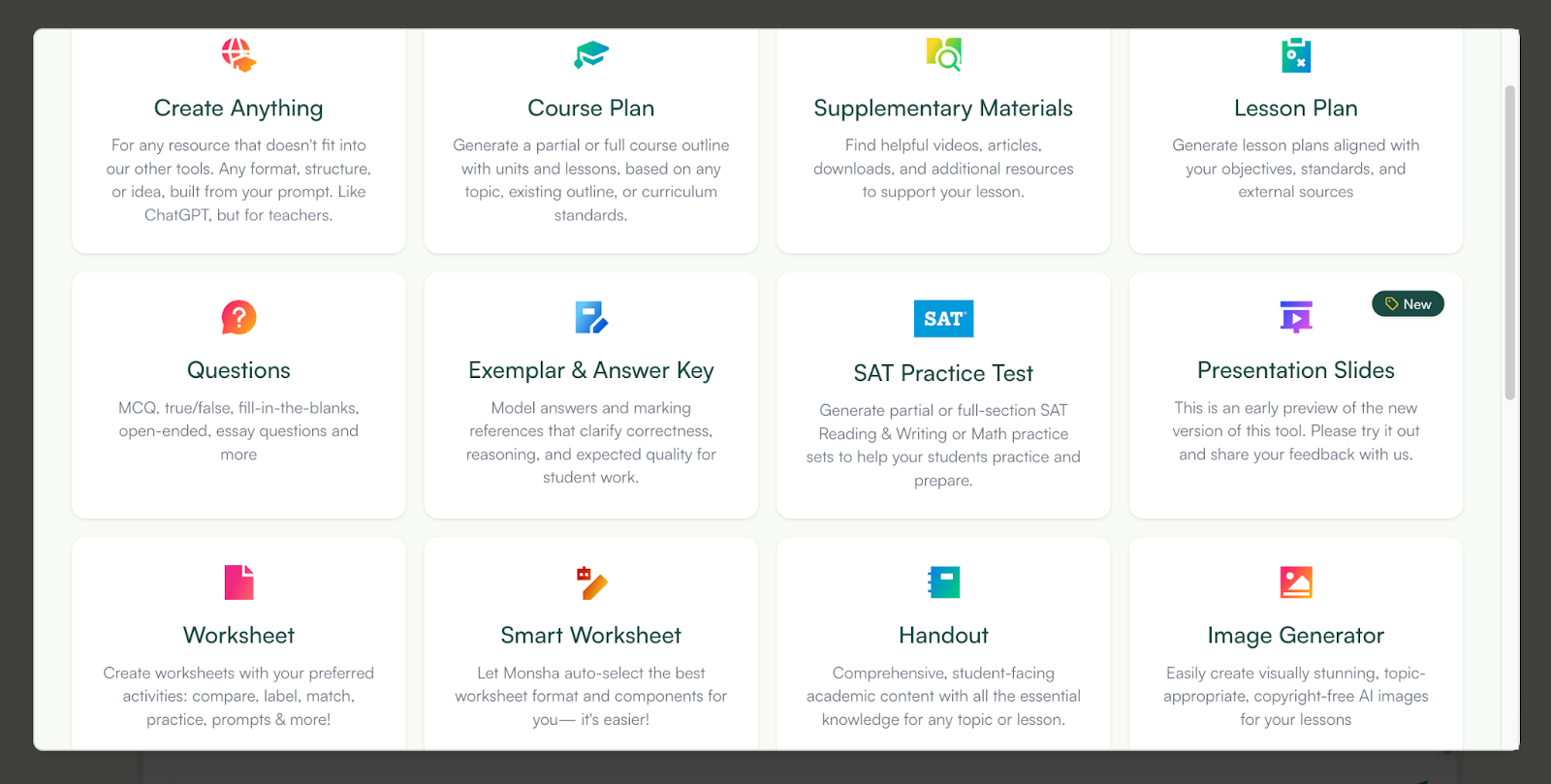 Create Exemplar and Answer Key Using AI