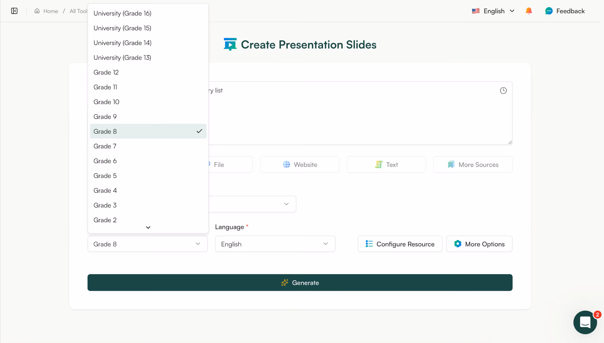 create vocab lists with monsha