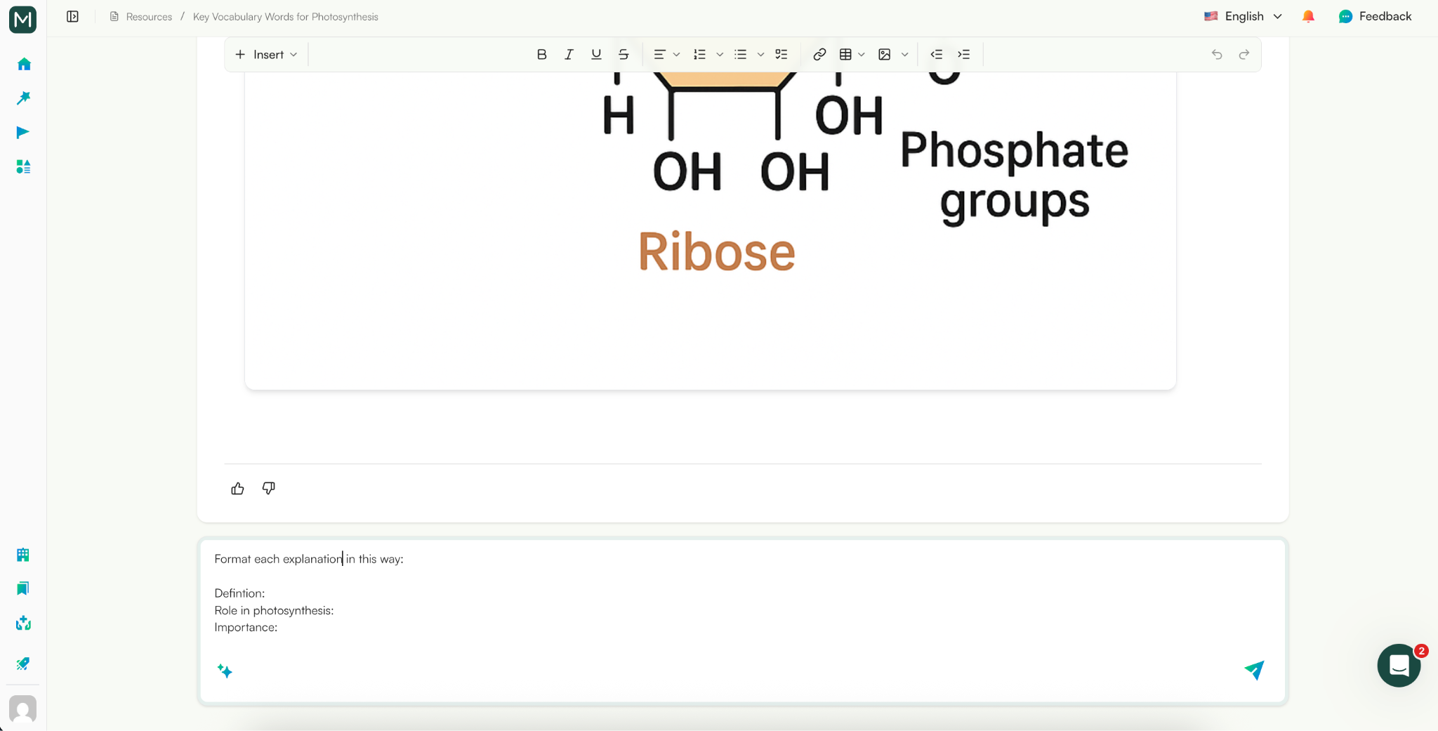 create vocab lists with monsha