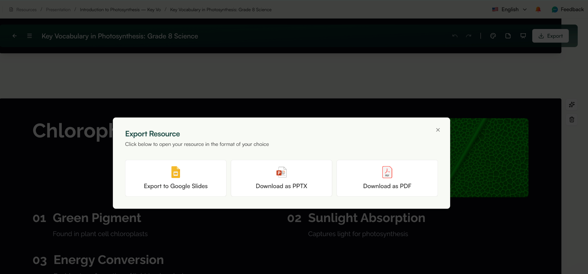 convert vocab lists into ppt slides with monsha