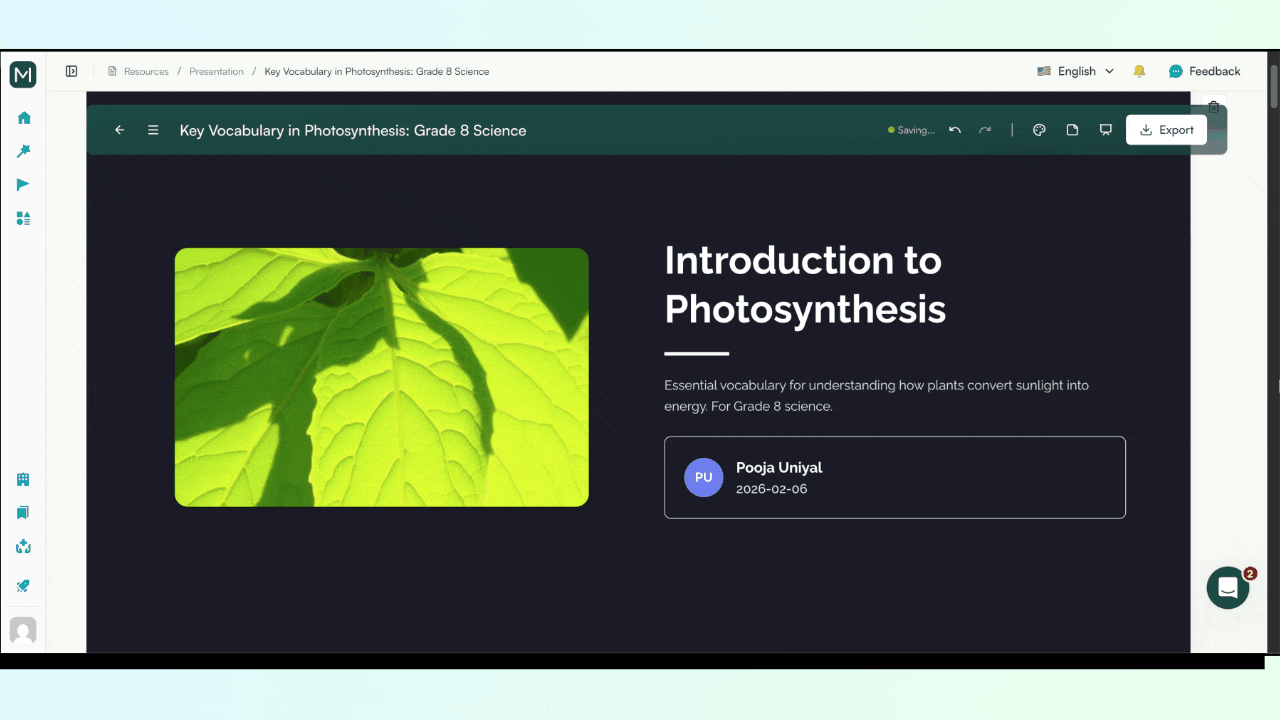 convert vocab lists into ppt slides with monsha