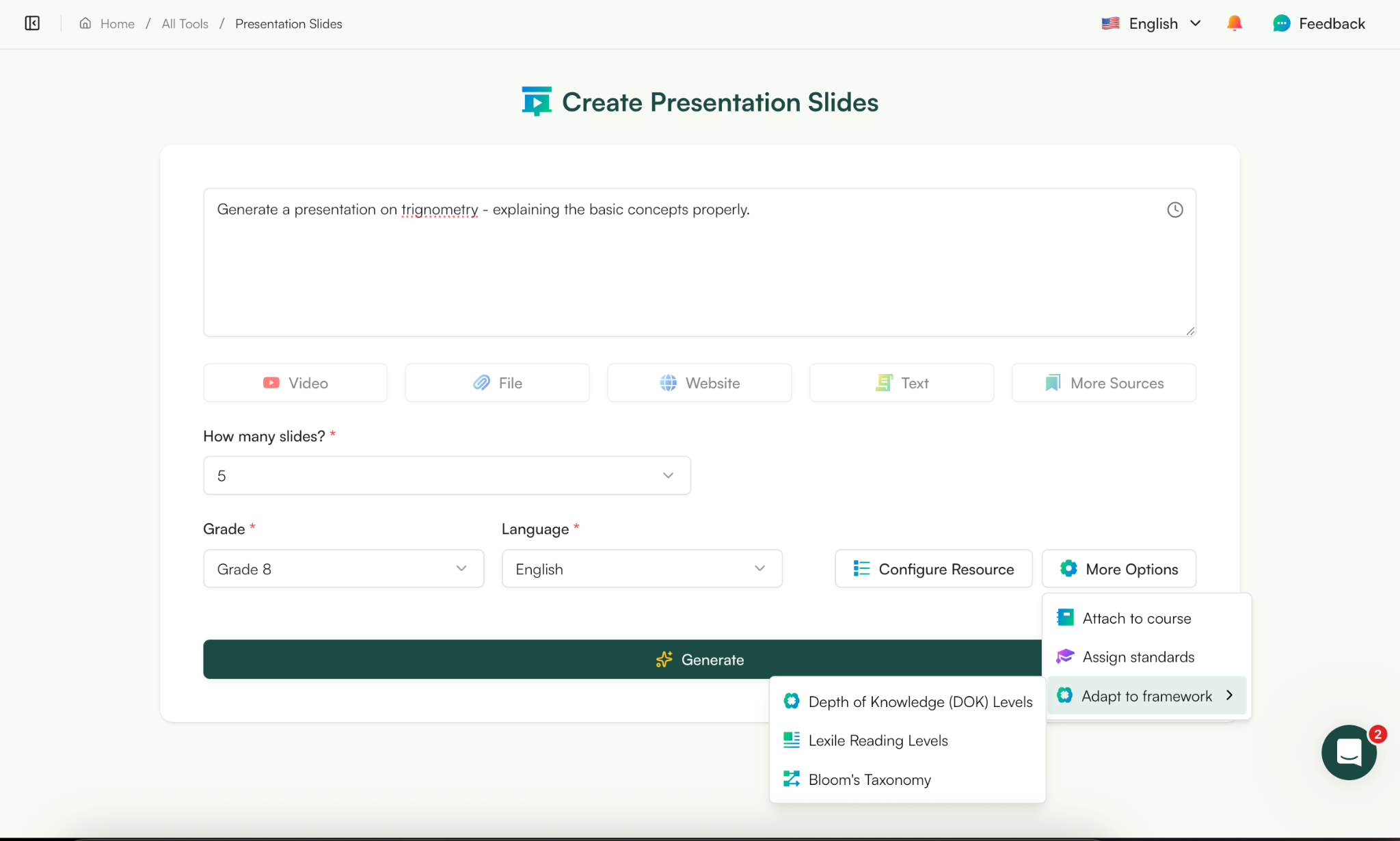 AI-generate Presentations from PDF