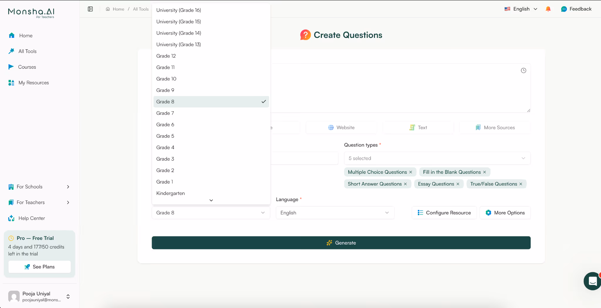 convert ppt slides to google form quiz using monsha