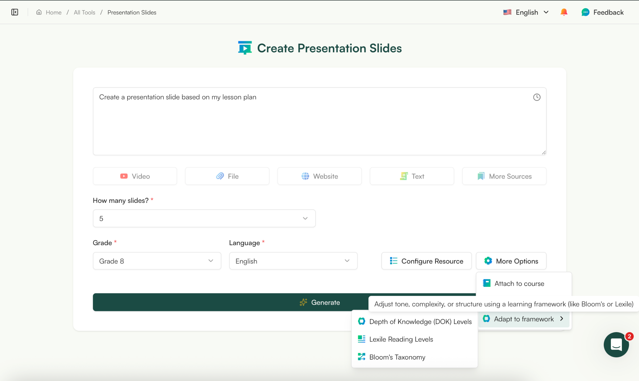 Turning Lesson Plans into Presentations with Monsha