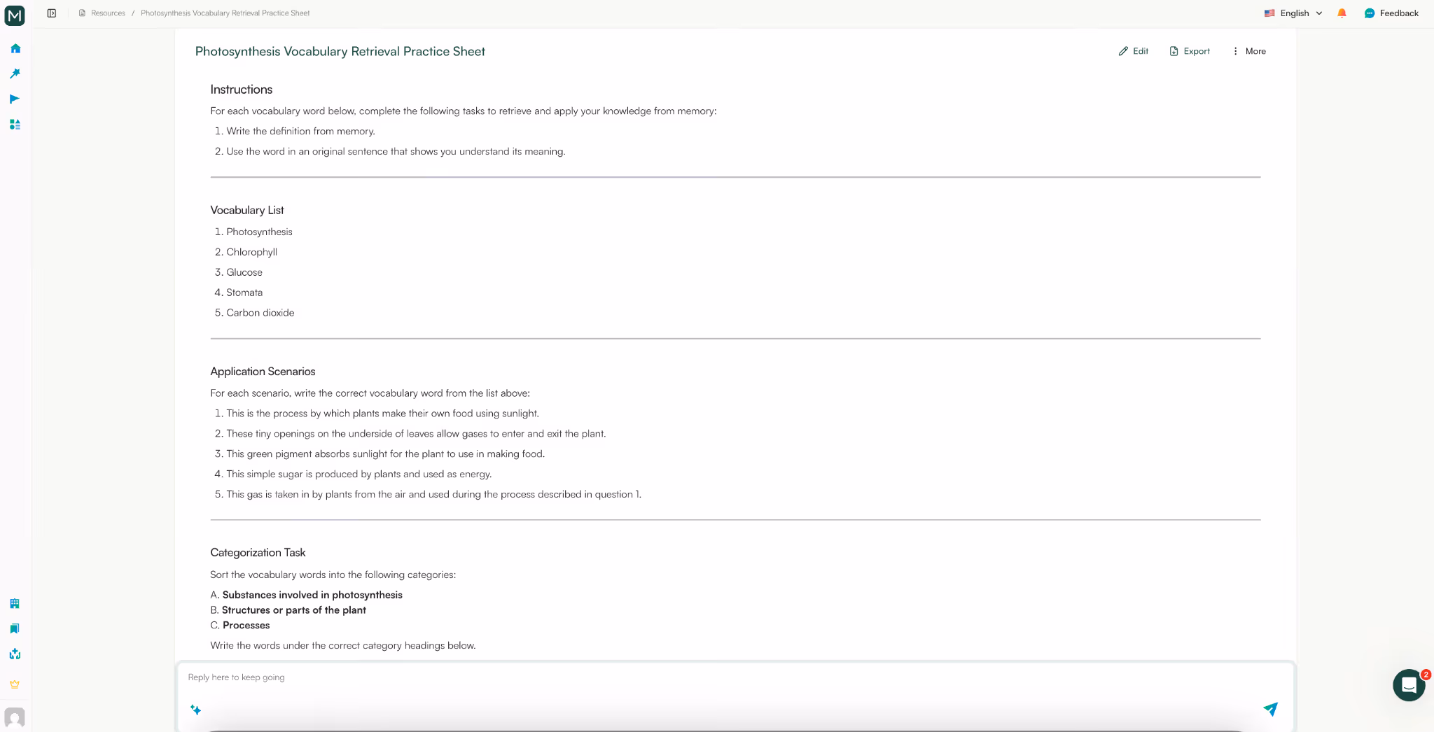 High-Utility Formats for an AI Vocabulary Worksheet Generator