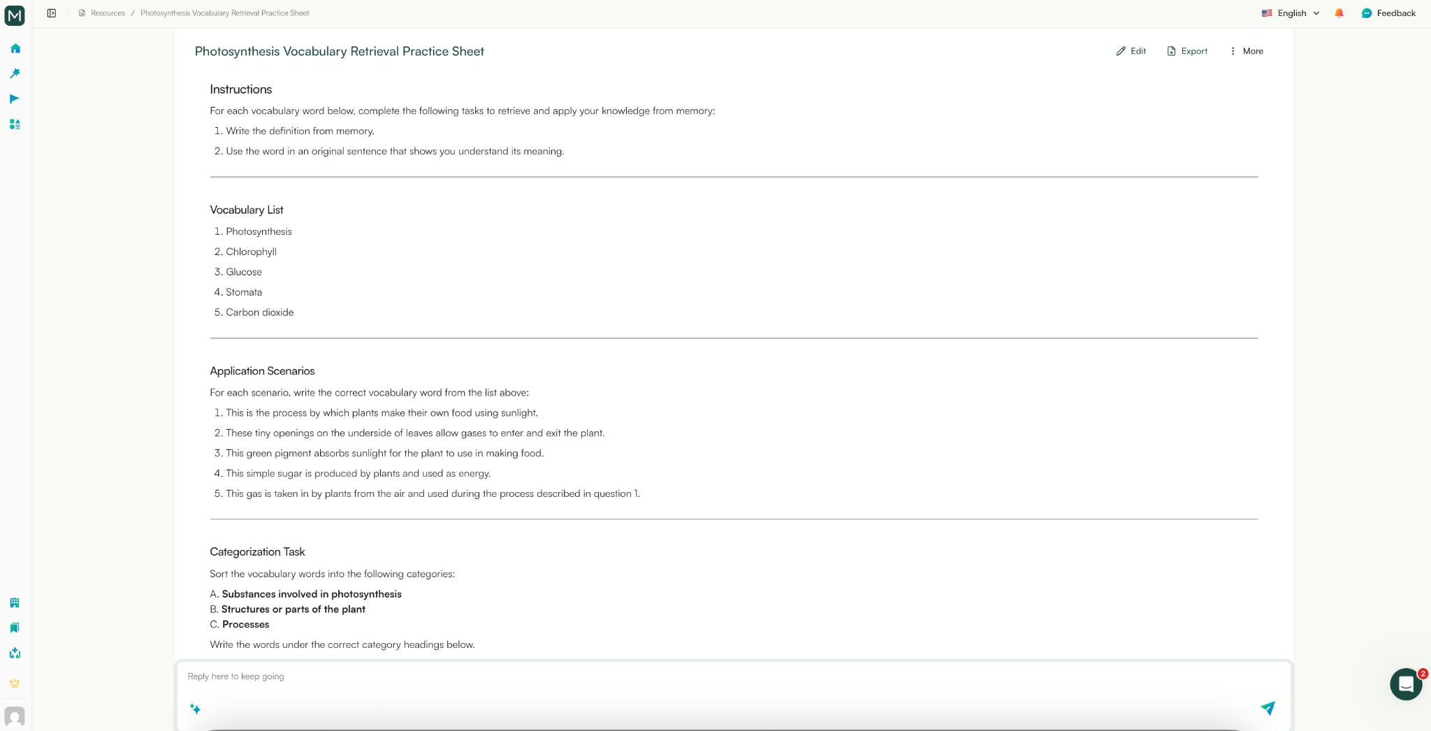 High-Utility Formats for an AI Vocabulary Worksheet Generator