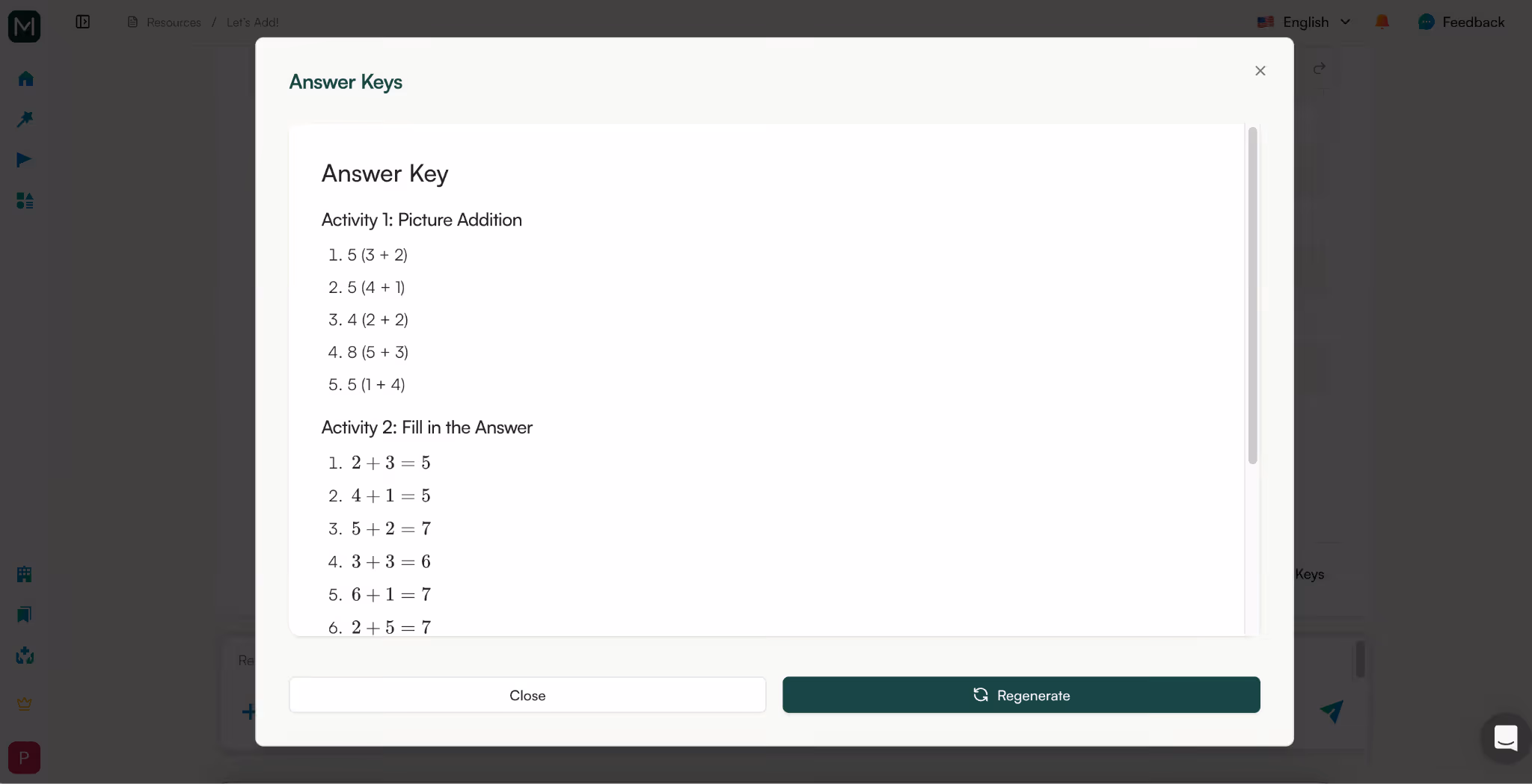 Create a Printable Kindergarten Worksheet with AI