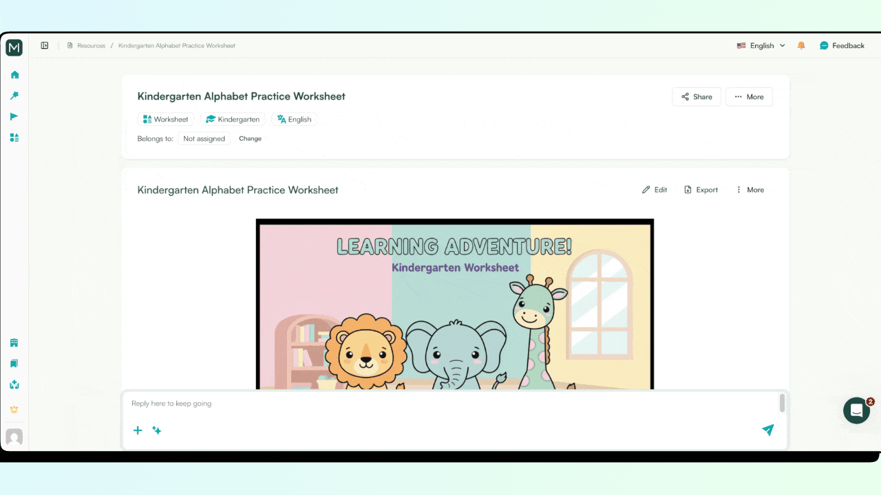 types oftypes of kindergarten worksheets you can create with Monsha