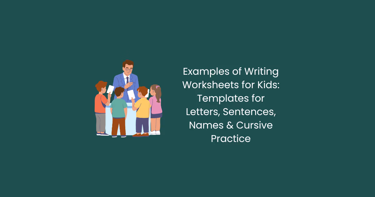 Fun Writing Worksheets: Letters, Names & Cursive