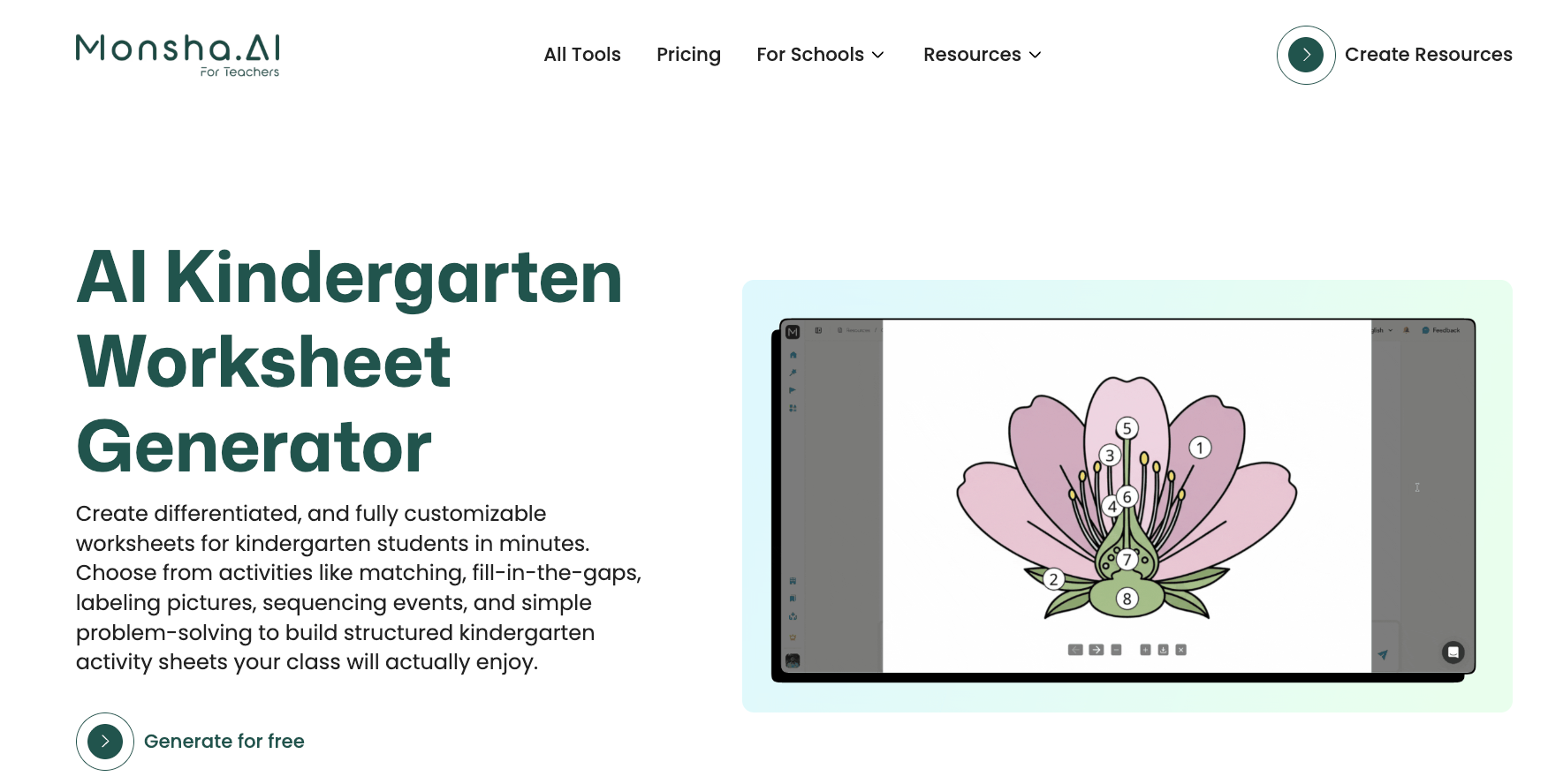 best kindergarten worksheet generator