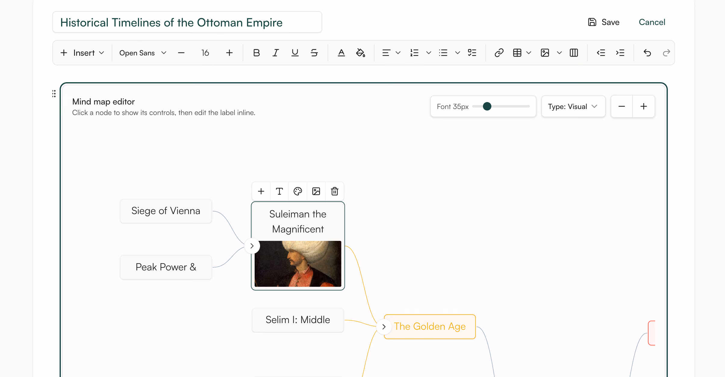 Refine the mind map so it fits your class