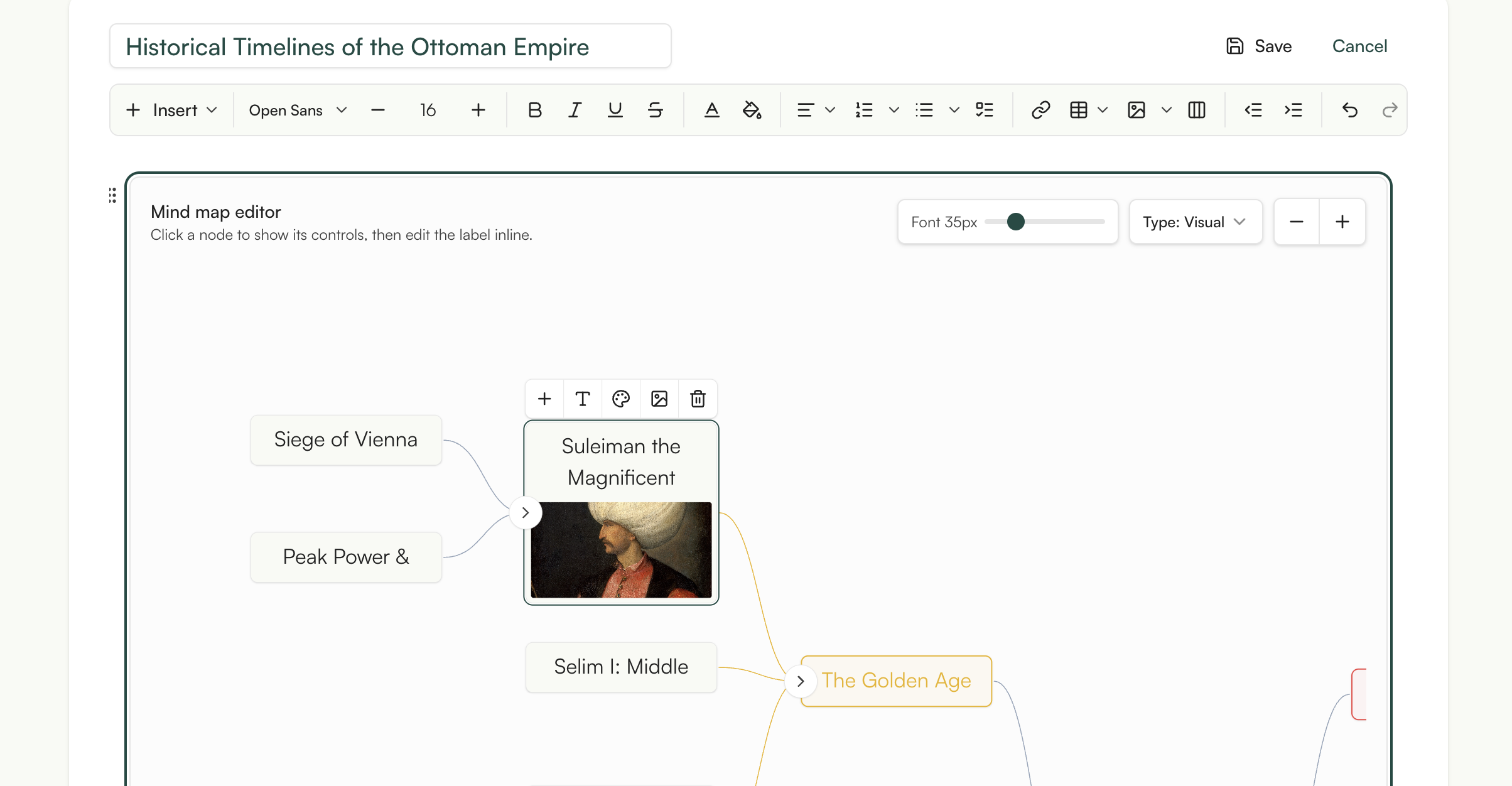 Refine the mind map so it fits your class