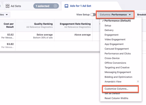 How to Find Ad Relevance Diagnostics Screenshot1