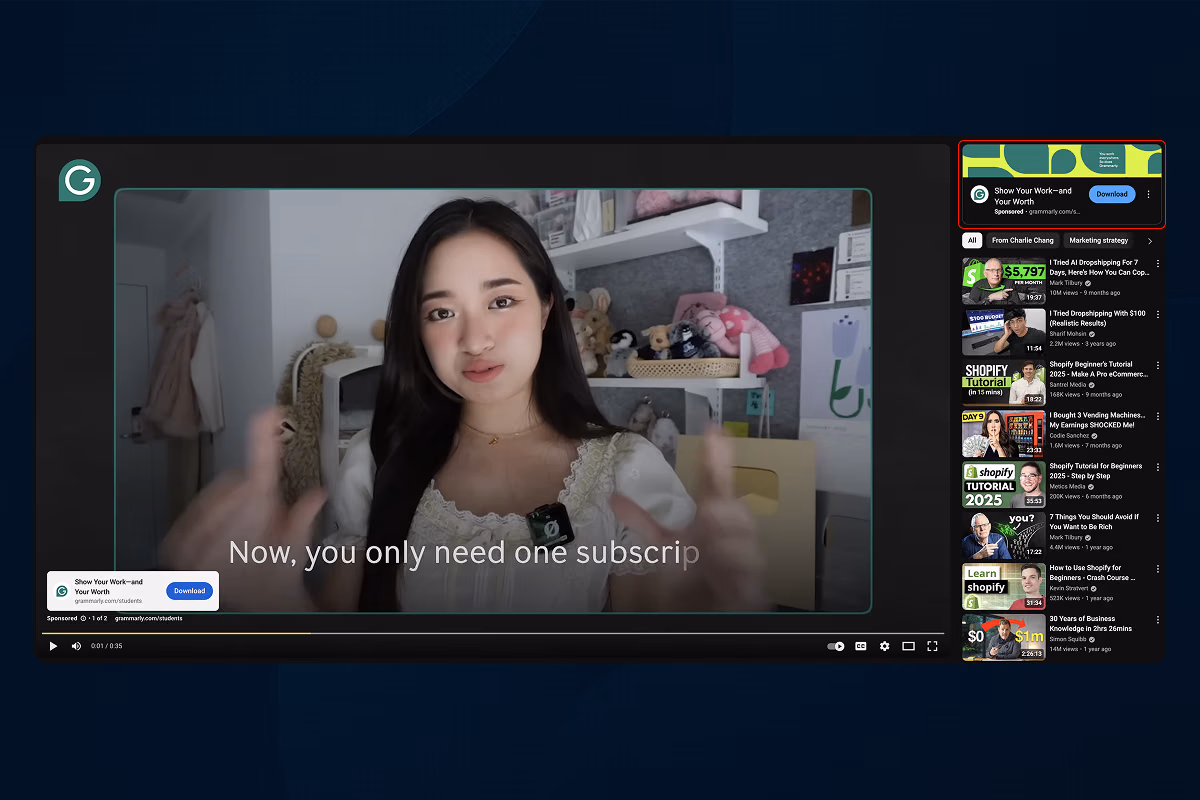 Google video ad