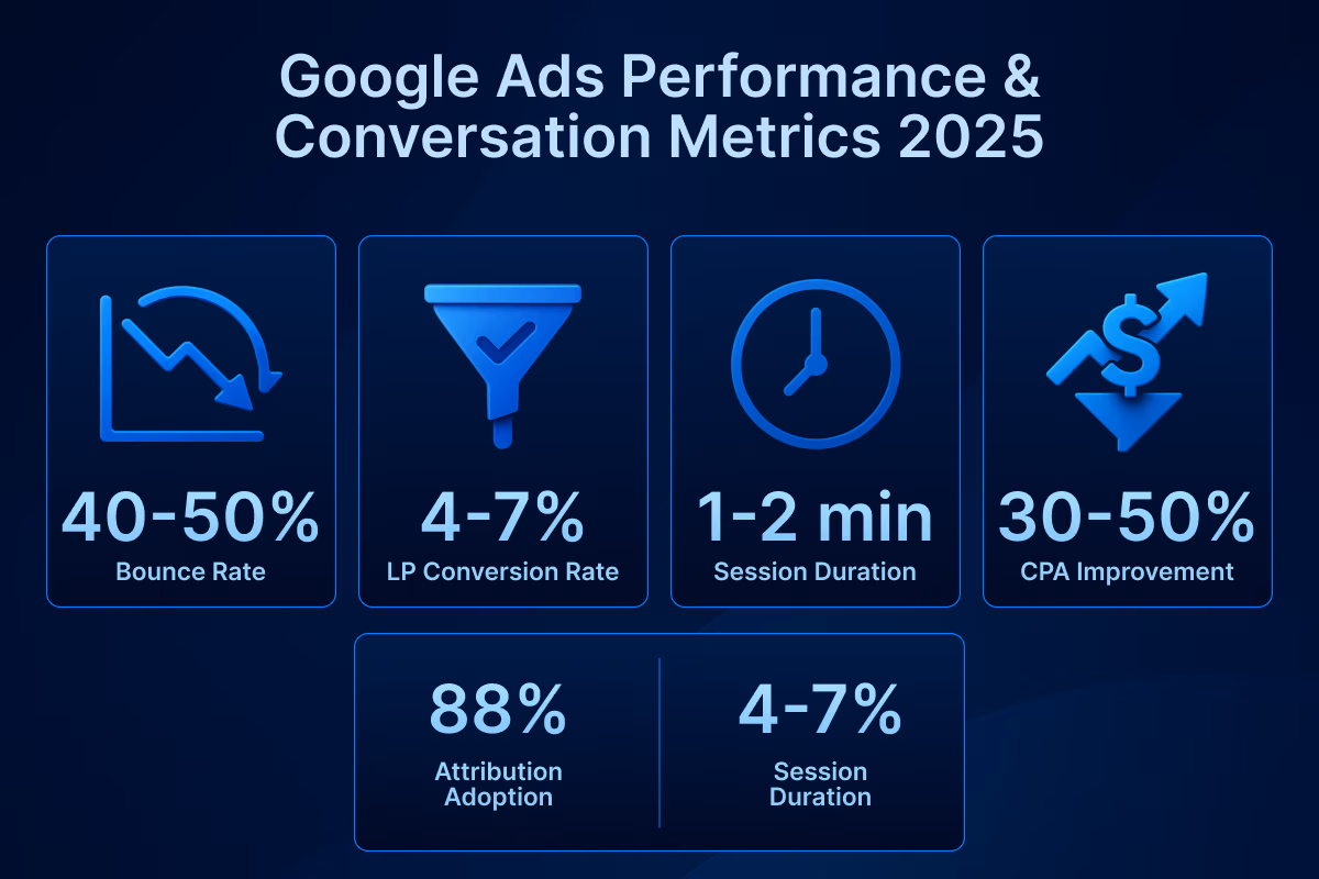 Google ads performance metrics stats.