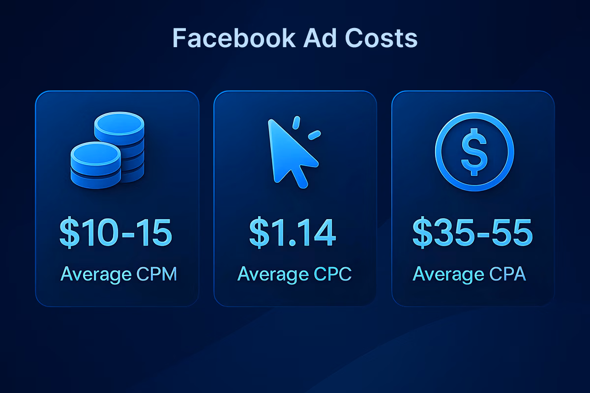 Facebook Ad costs stats