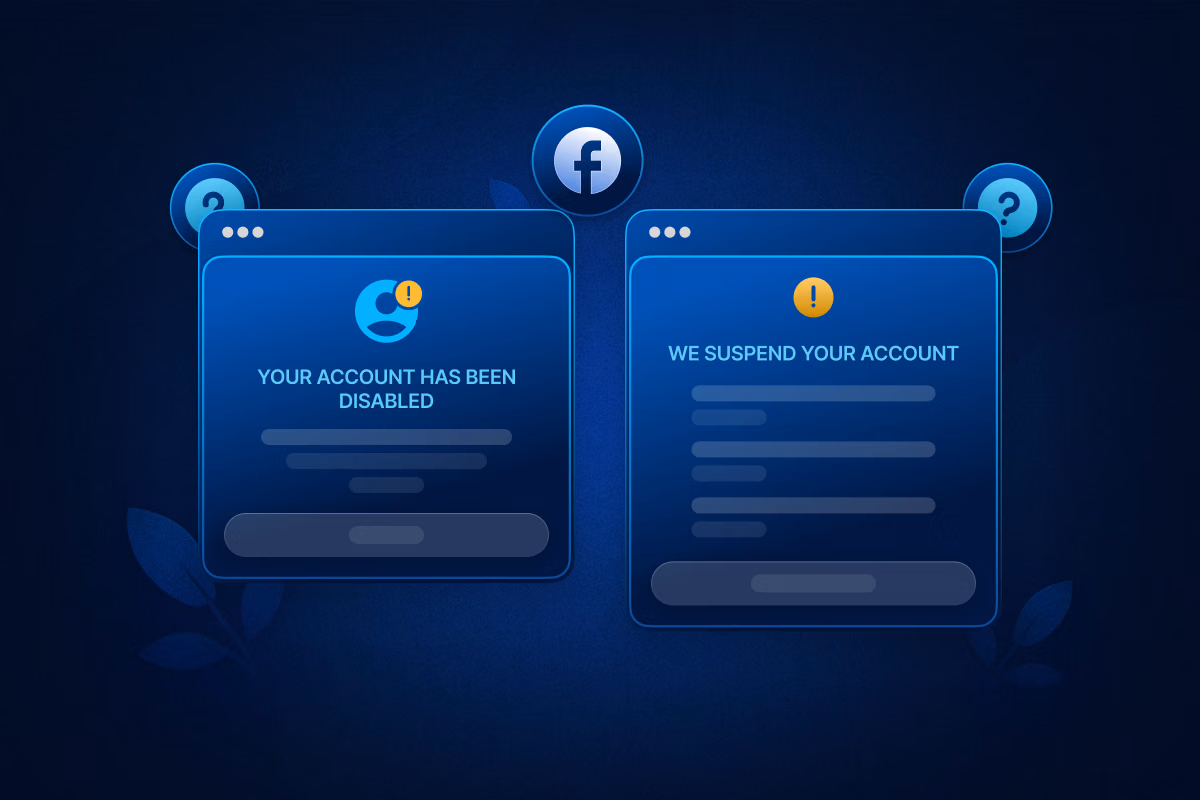 facebook account disabled vs suspended