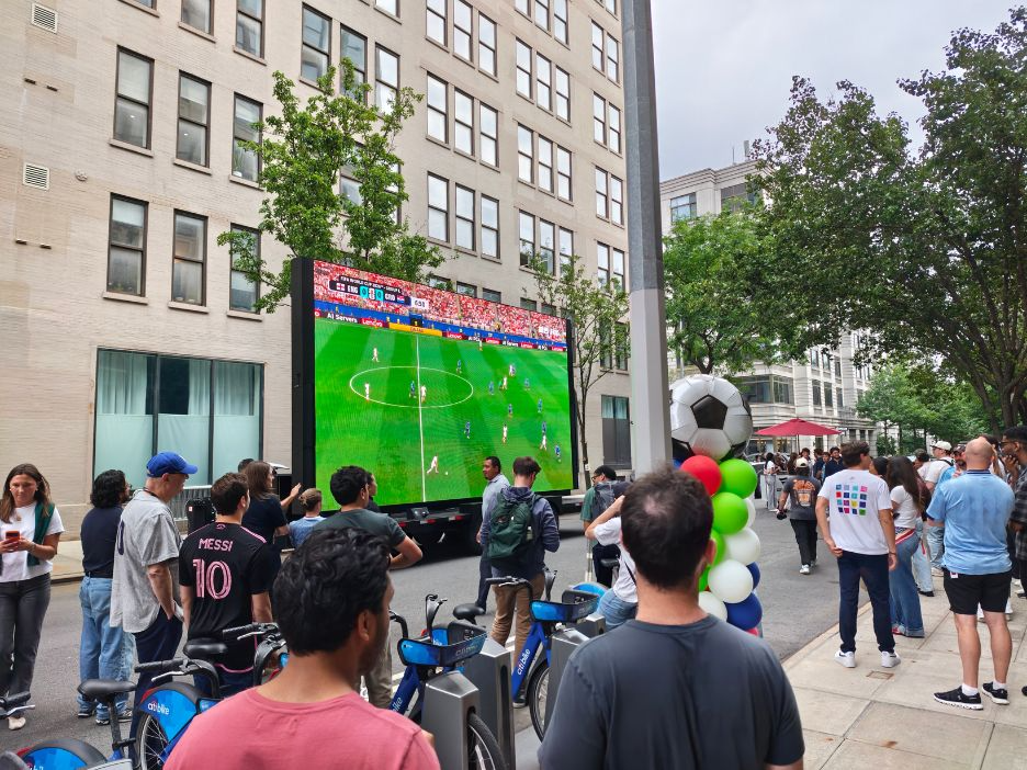 LED Screen with Crowd
