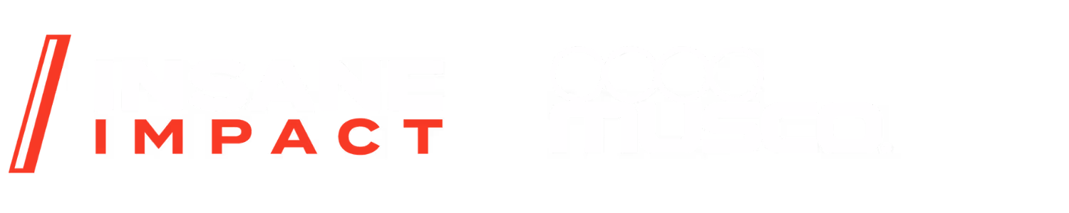 Red stylized forward slash followed by the word IMPACT in bold red uppercase letters.