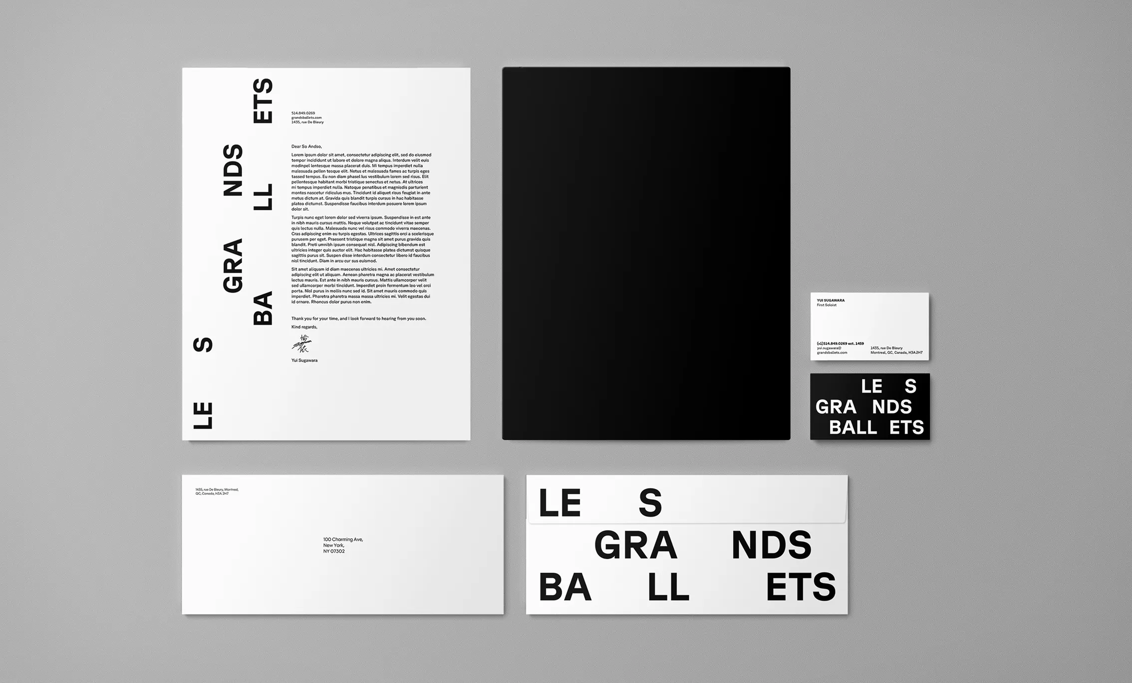 Stationary set on grey background