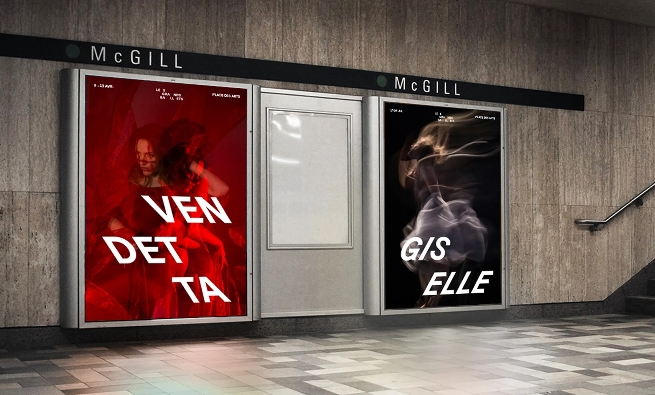 Metro posters of different shows 