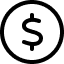 a dollar sign inside a circle