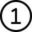 an icon of the number 1 inside a circle