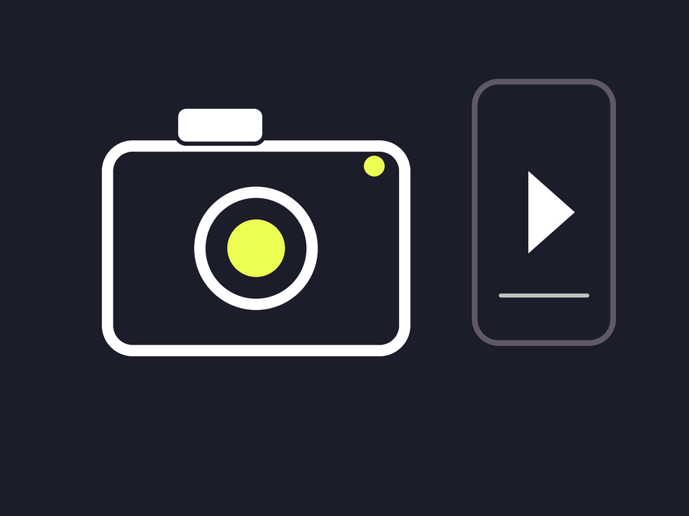 Illustration: Instagram that shows the work, and a clearer look first if needed