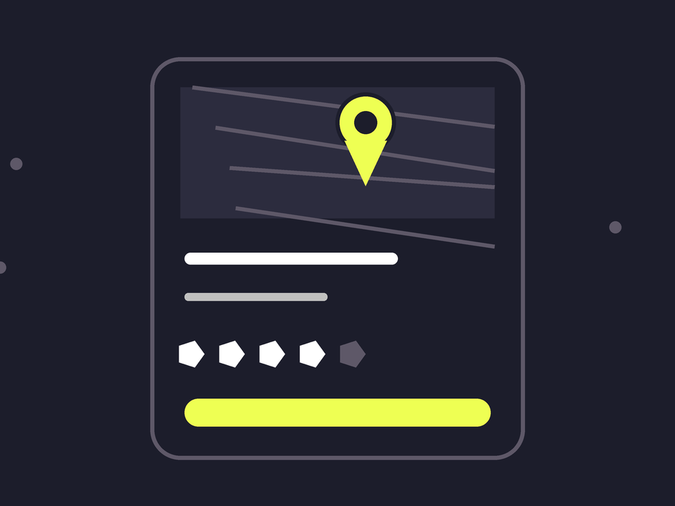 Illustration: The map listing takes the call while your hands are full of dog