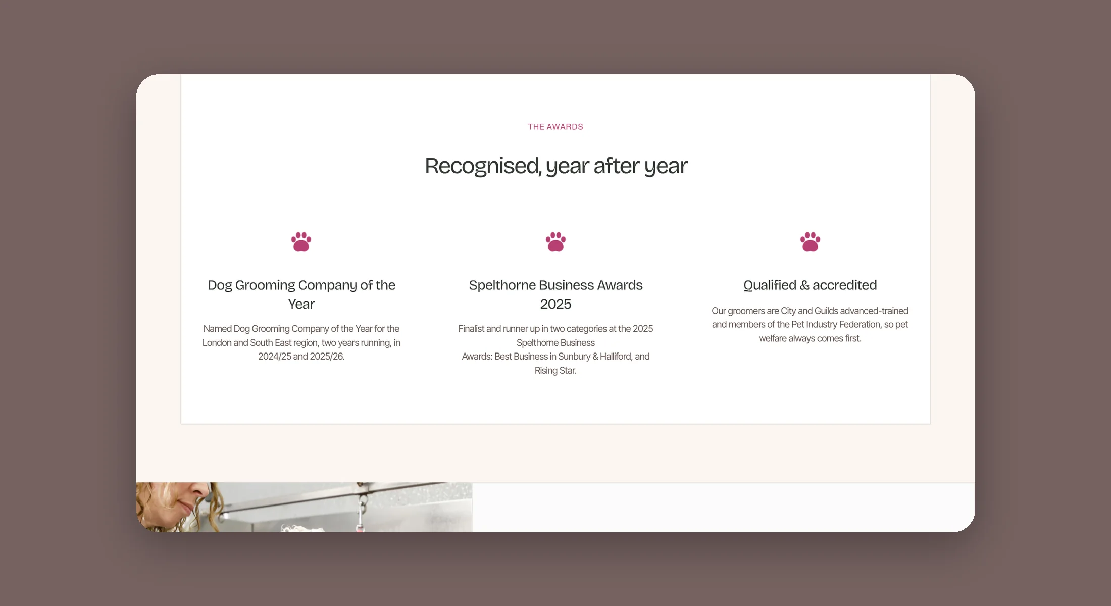 Grooming Gorgeous awards section, recognised year after year